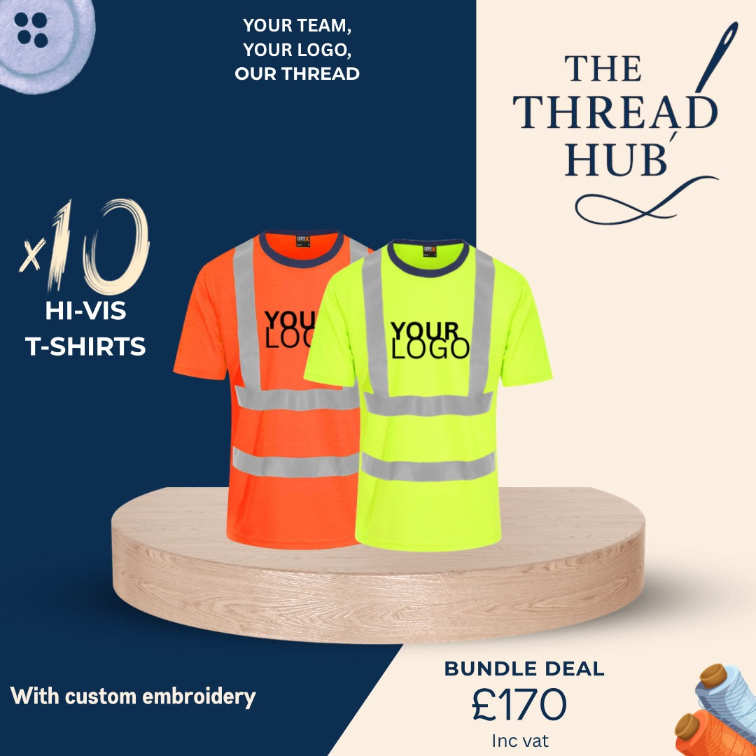 10 x Embroidered Hi Vis T-Shirts
