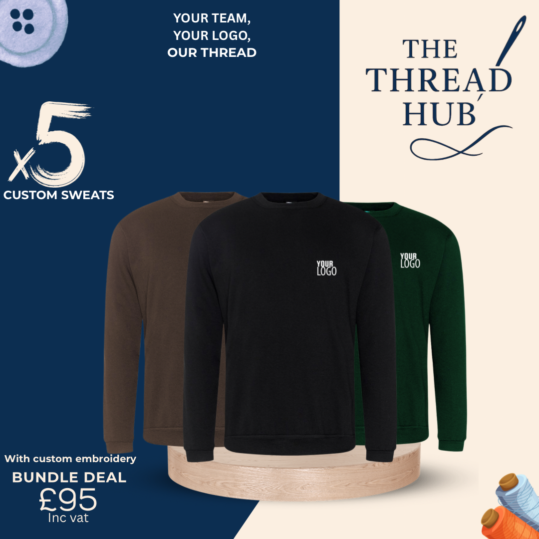5 x Embroidered Sweatshirt Workwear Bundle